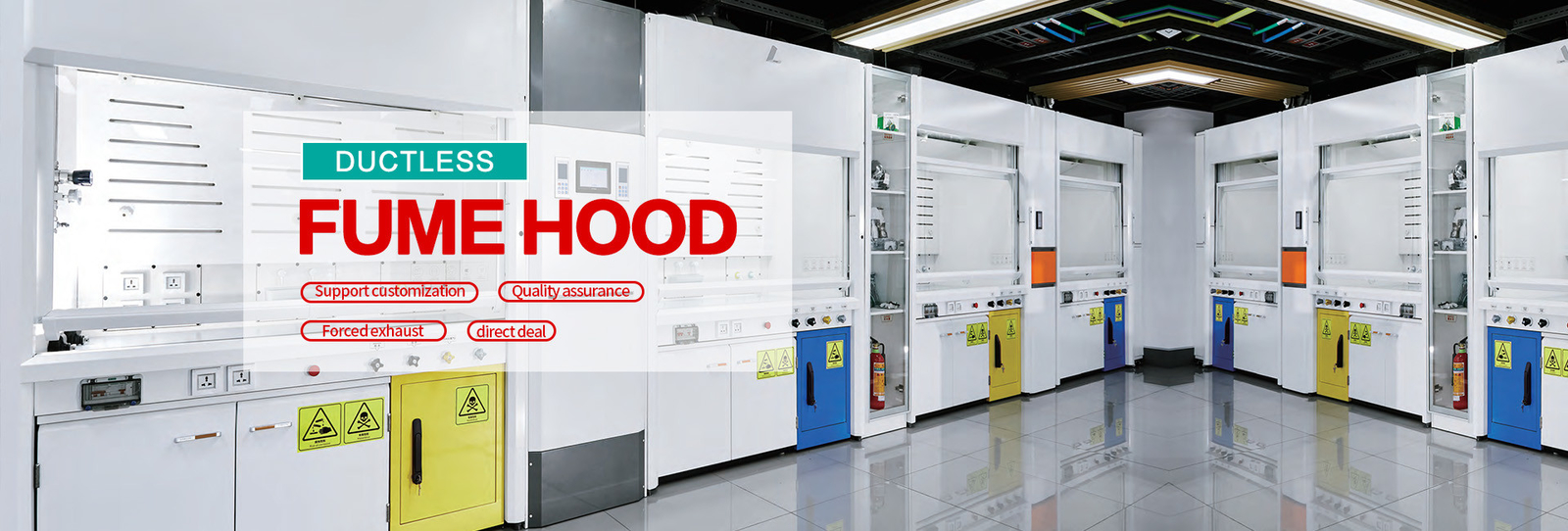 Alkali Resistant  1300mm Clean Room Fume Hood Customized Size